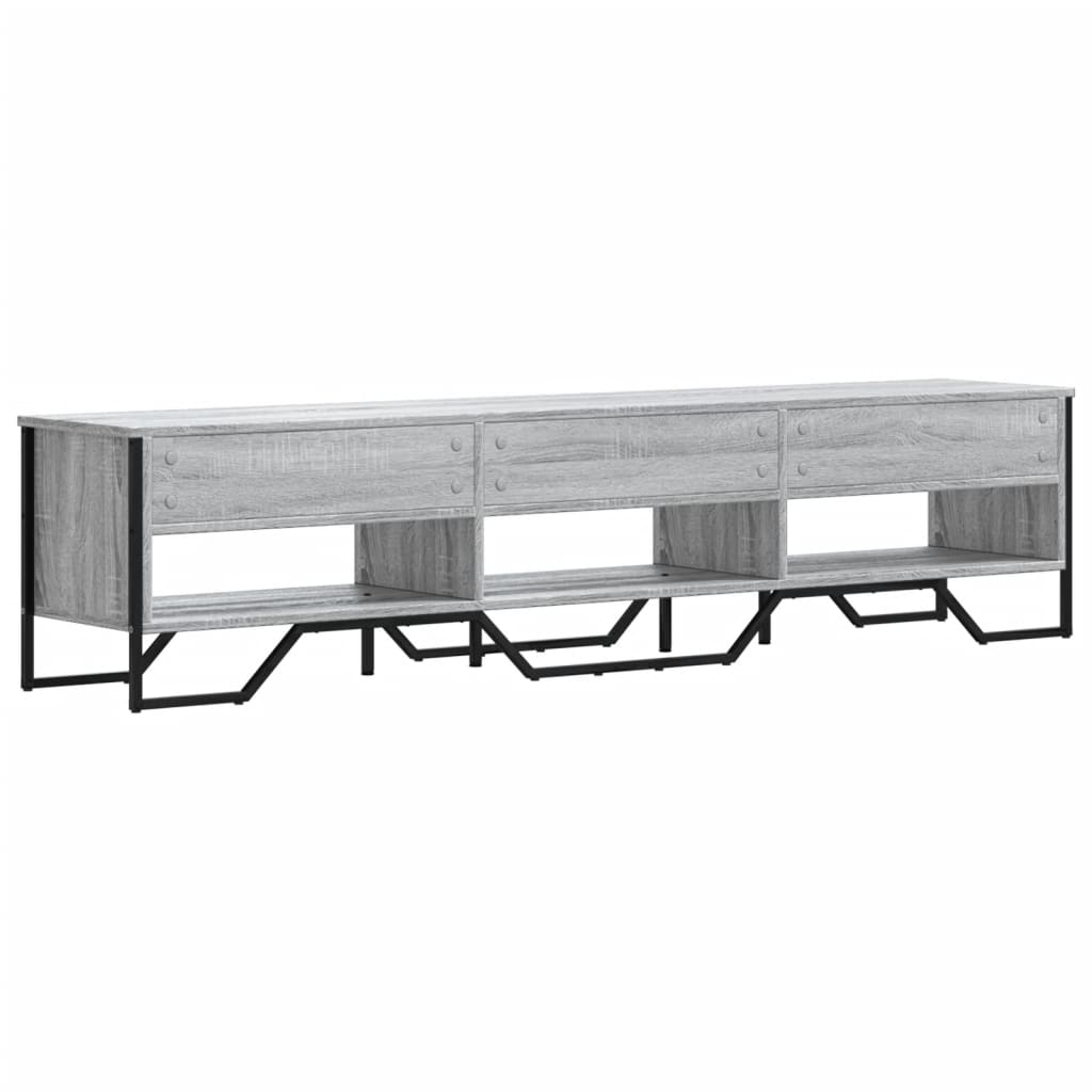 vidaXL Szafka pod TV, szary dąb sonoma, 180x34x41 cm
