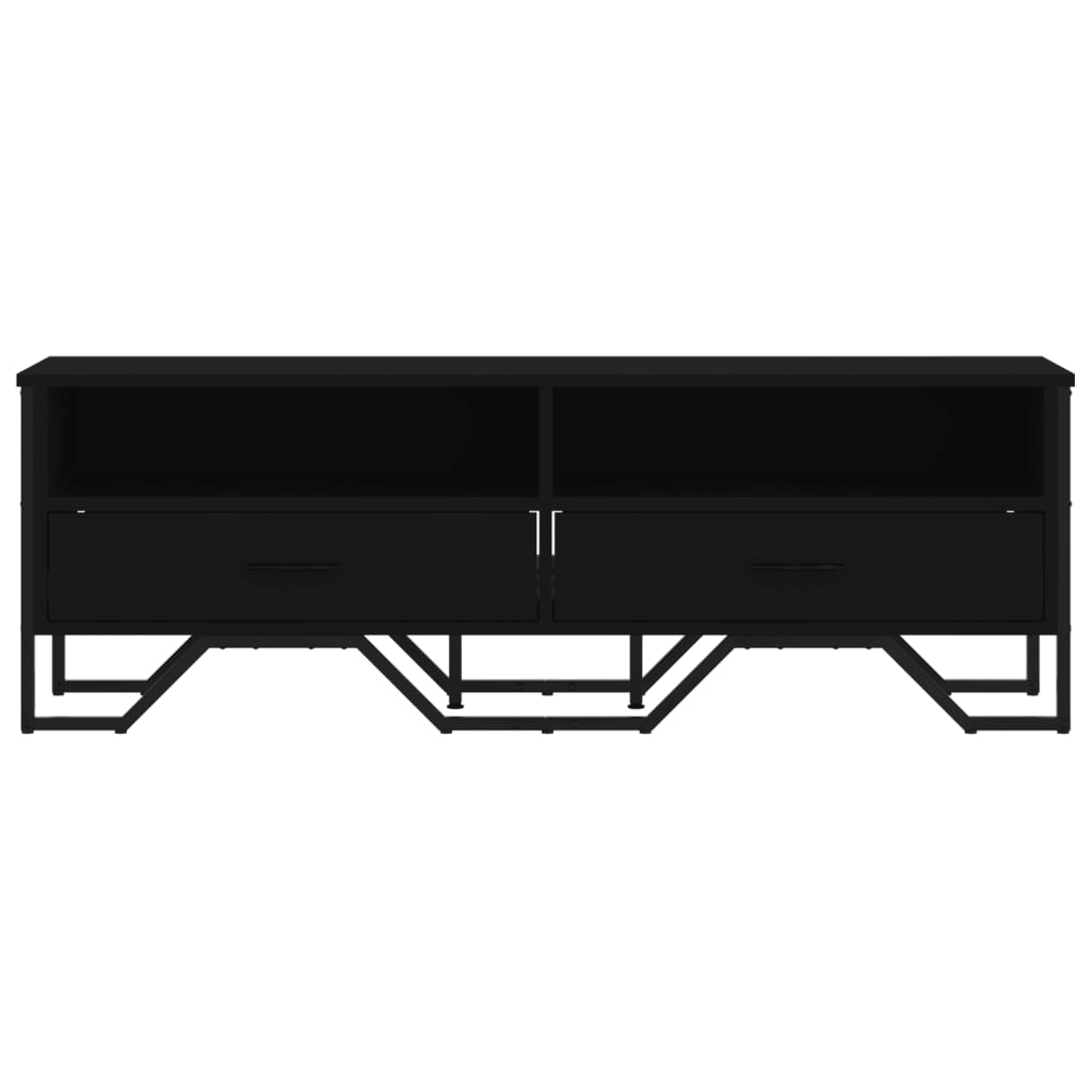 vidaXL Szafka pod TV, czarna, 122x34x41 cm, materiał drewnopochodny