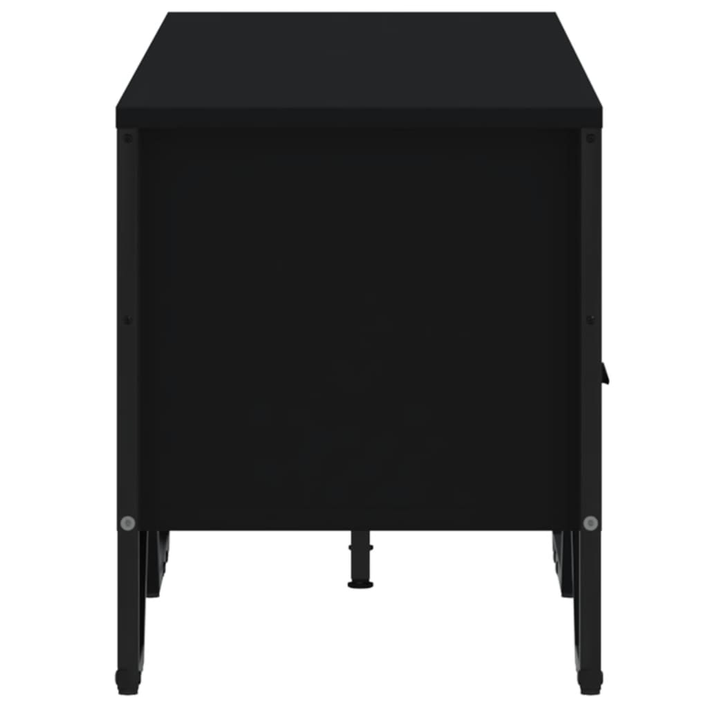 vidaXL Szafka pod TV, czarna, 122x34x41 cm, materiał drewnopochodny