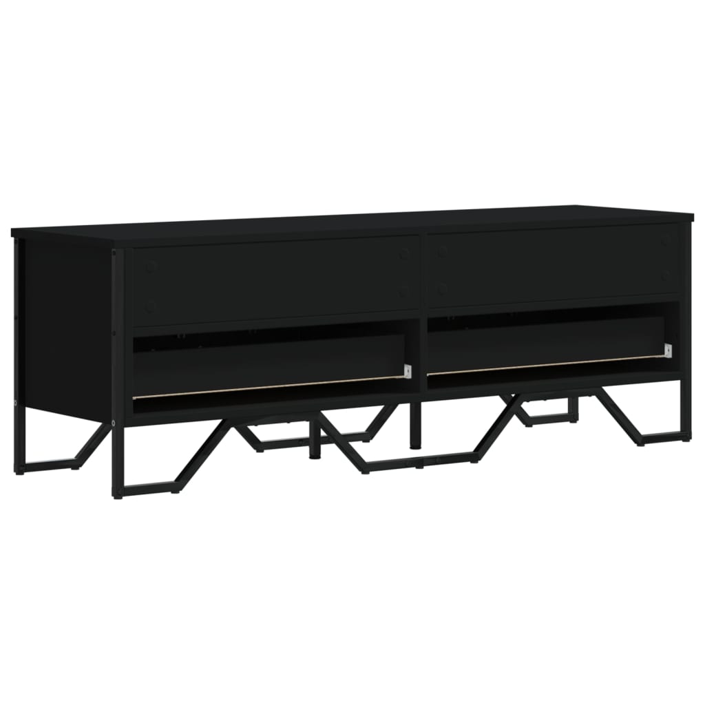 vidaXL Szafka pod TV, czarna, 122x34x41 cm, materiał drewnopochodny