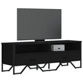 vidaXL Szafka pod TV, czarna, 122x34x41 cm, materiał drewnopochodny