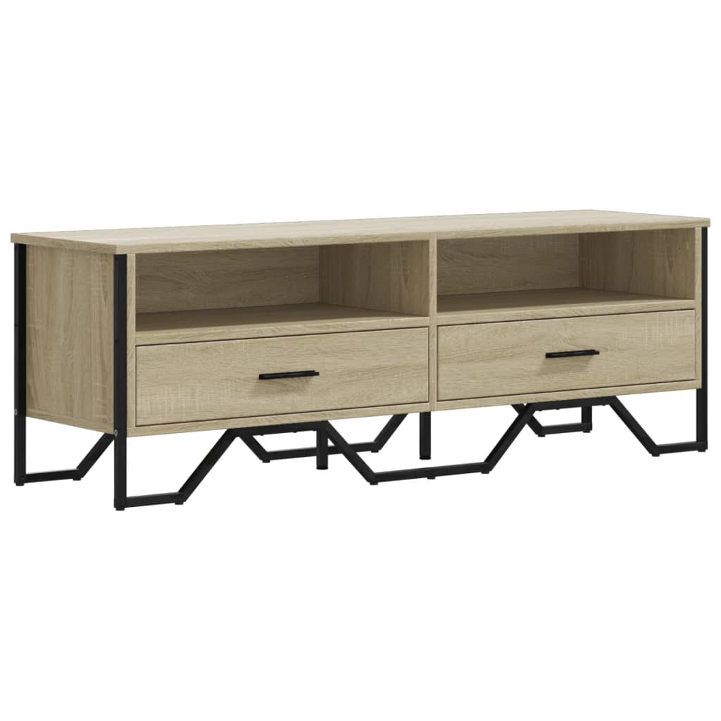 vidaXL Szafka pod TV, dąb sonoma, 122x34x41 cm materiał drewnopochodny