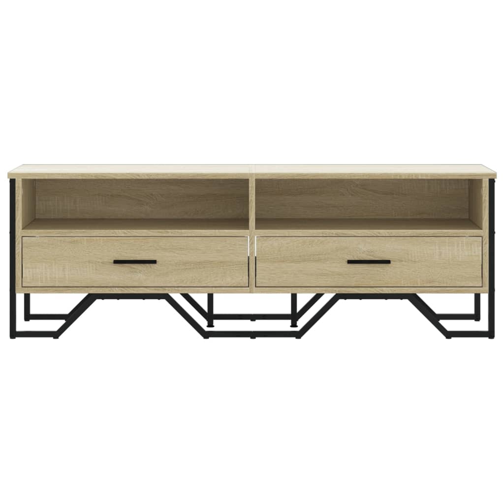 vidaXL Szafka pod TV, dąb sonoma, 122x34x41 cm materiał drewnopochodny