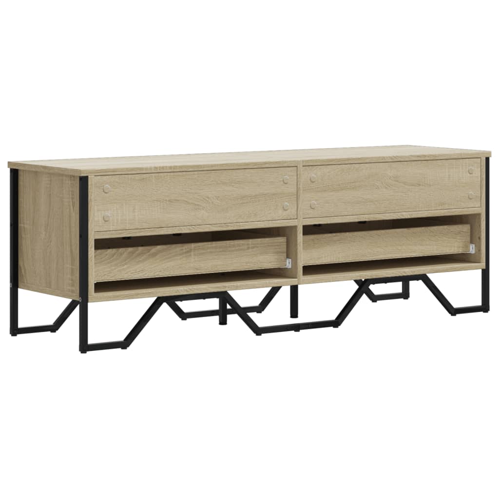 vidaXL Szafka pod TV, dąb sonoma, 122x34x41 cm materiał drewnopochodny