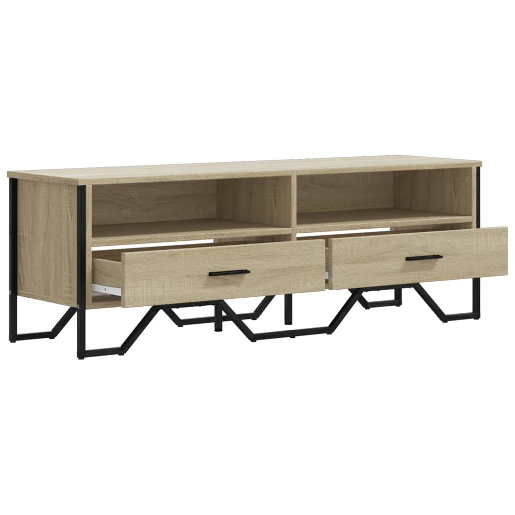 vidaXL Szafka pod TV, dąb sonoma, 122x34x41 cm materiał drewnopochodny