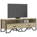 vidaXL Szafka pod TV, dąb sonoma, 122x34x41 cm materiał drewnopochodny
