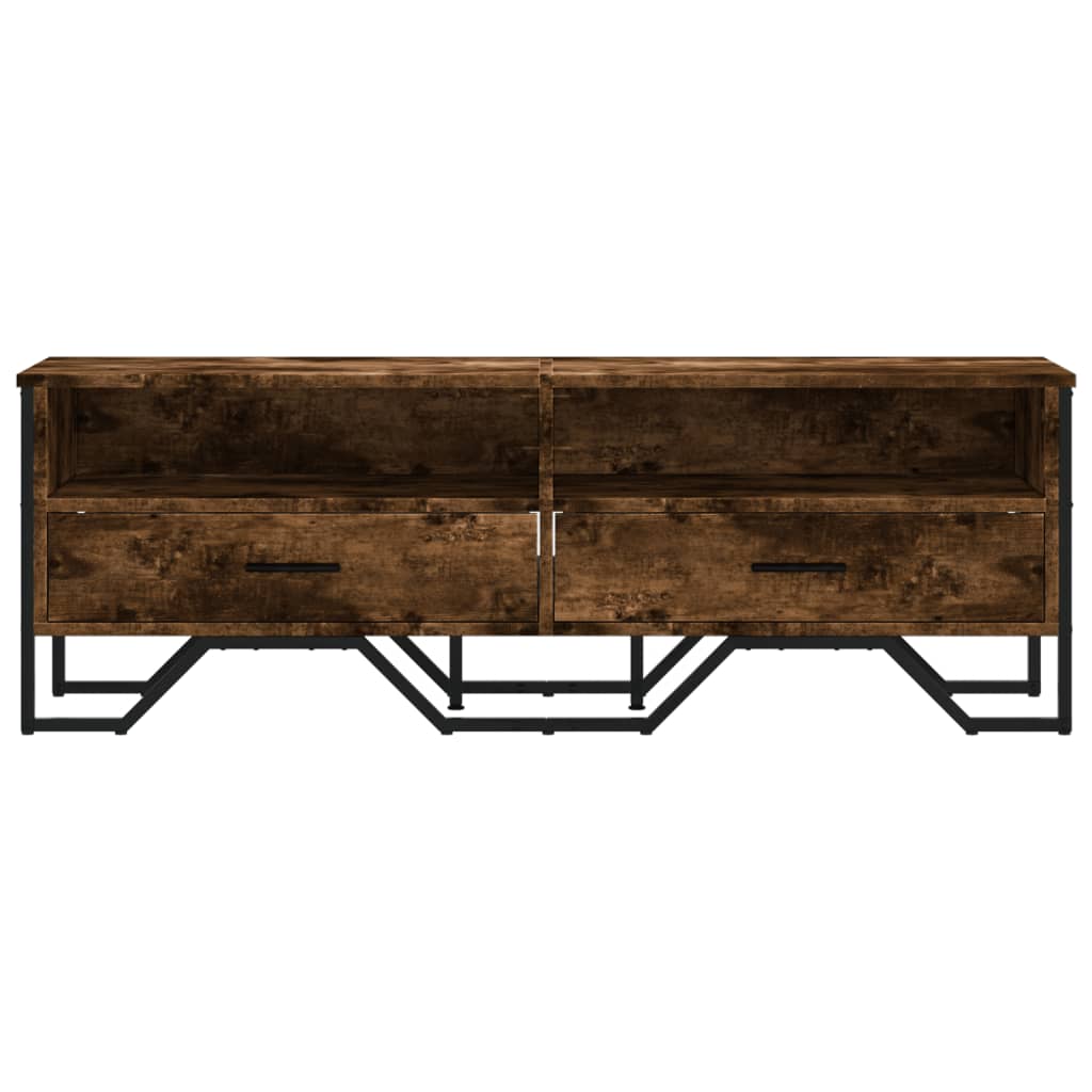vidaXL Szafka pod TV, przydymiony dąb, 122x34x41 cm