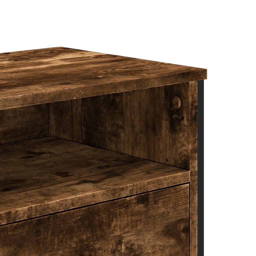 vidaXL Szafka pod TV, przydymiony dąb, 122x34x41 cm