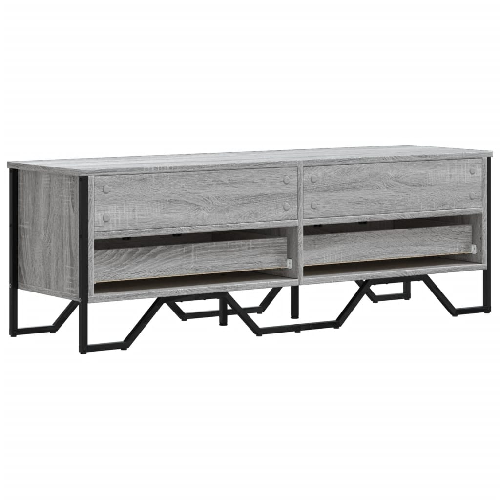 vidaXL Szafka pod TV, szary dąb sonoma, 122x34x41 cm