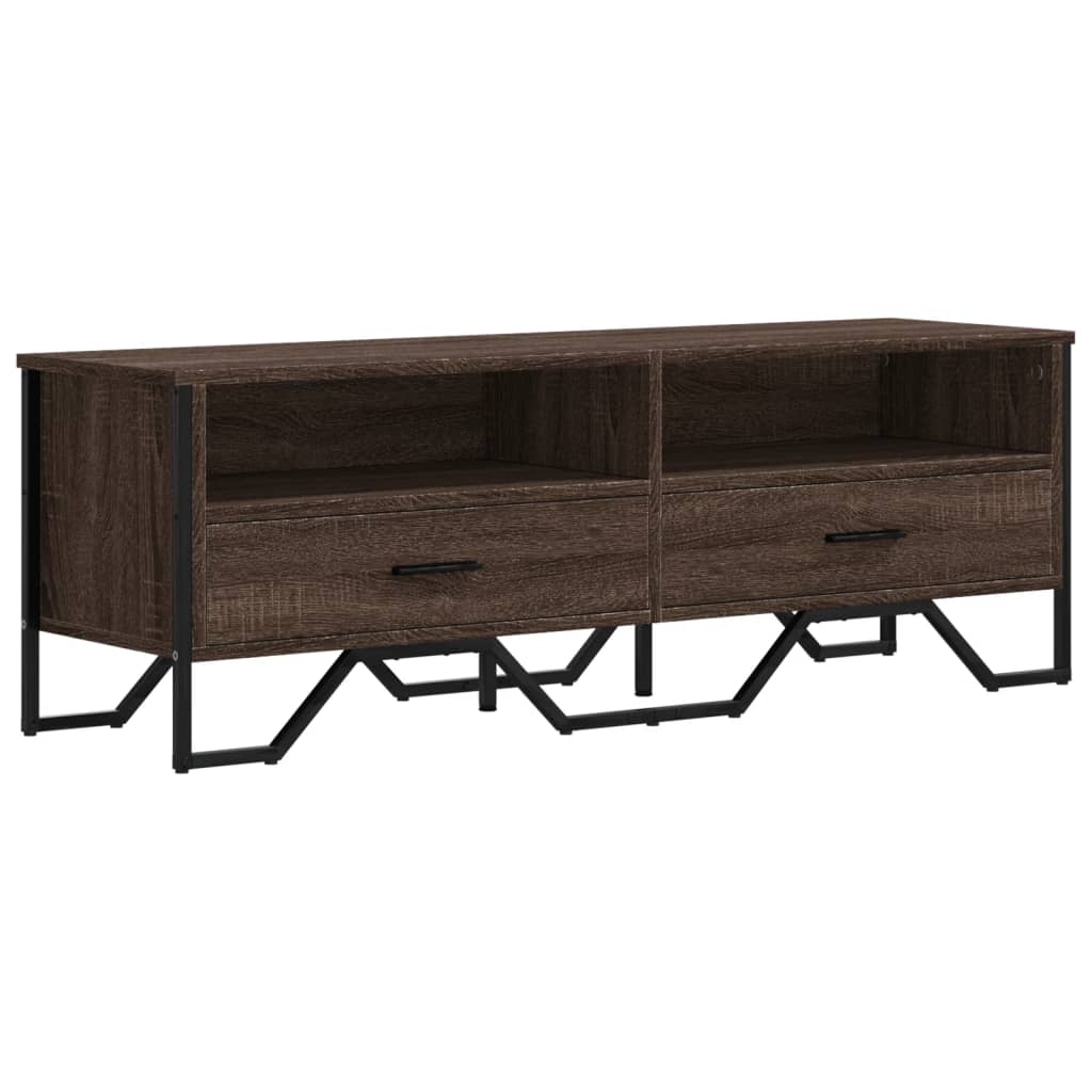 vidaXL Szafka pod telewizor, brązowy dąb, 122x34x41 cm