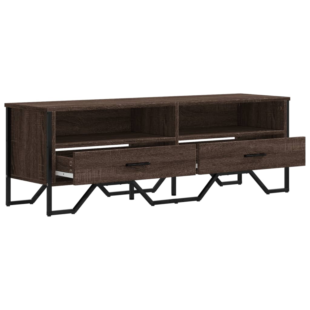 vidaXL Szafka pod telewizor, brązowy dąb, 122x34x41 cm