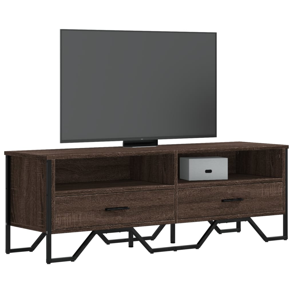 vidaXL Szafka pod telewizor, brązowy dąb, 122x34x41 cm