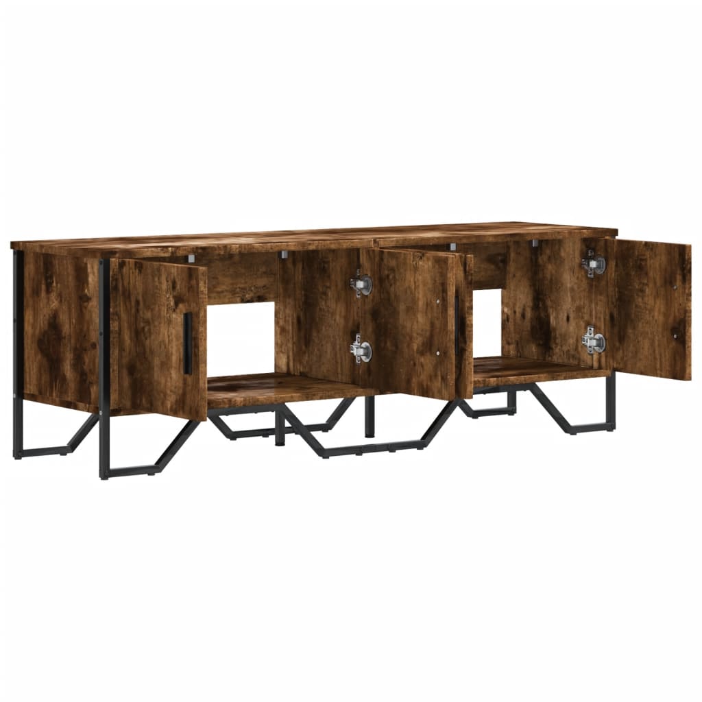 vidaXL Szafka pod TV, przydymiony dąb, 122x34x41 cm