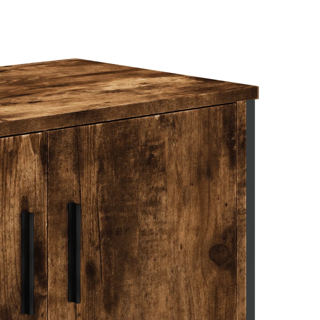 vidaXL Szafka pod TV, przydymiony dąb, 122x34x41 cm