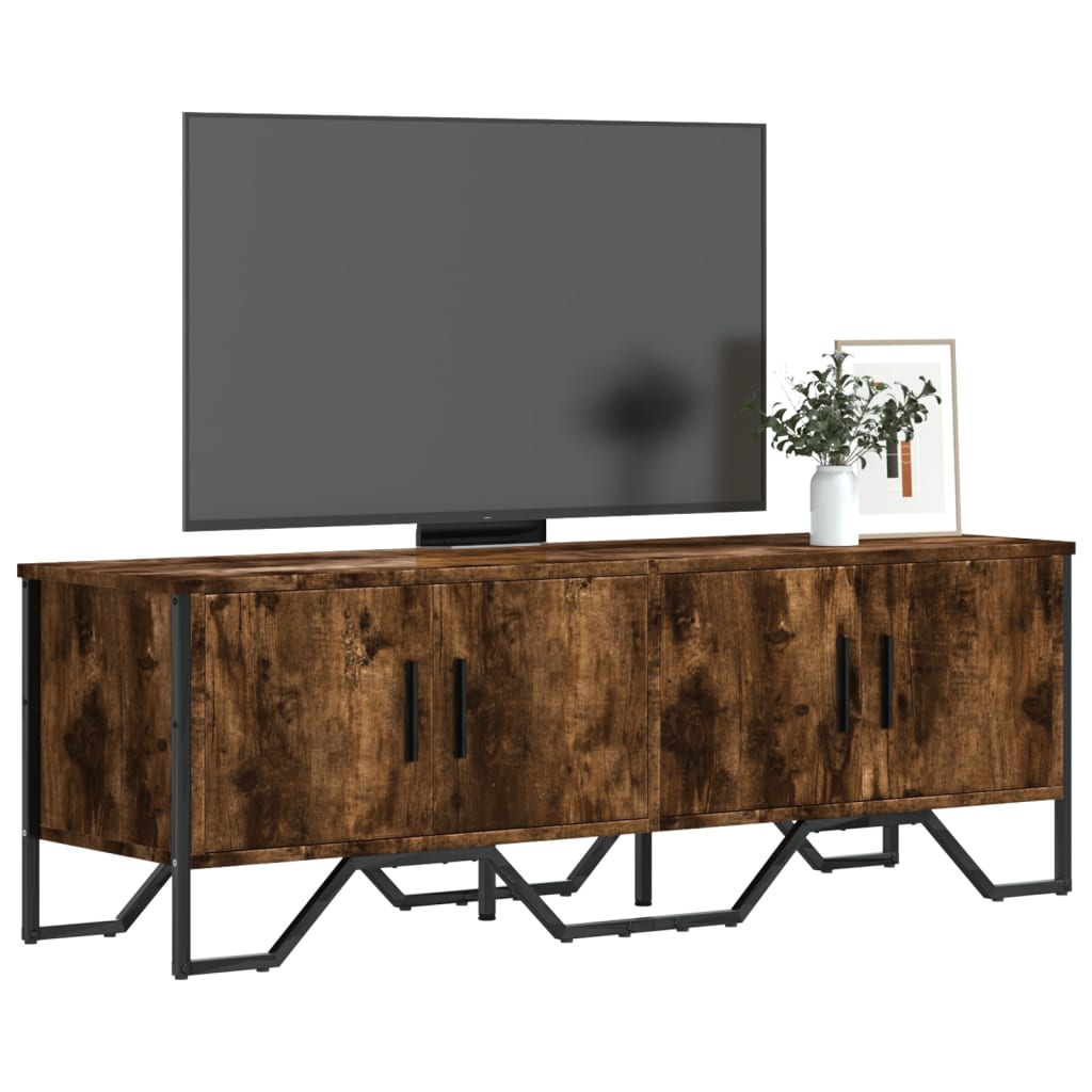 vidaXL Szafka pod TV, przydymiony dąb, 122x34x41 cm