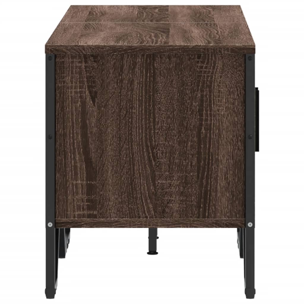 vidaXL Szafka pod telewizor, brązowy dąb, 122x34x41 cm