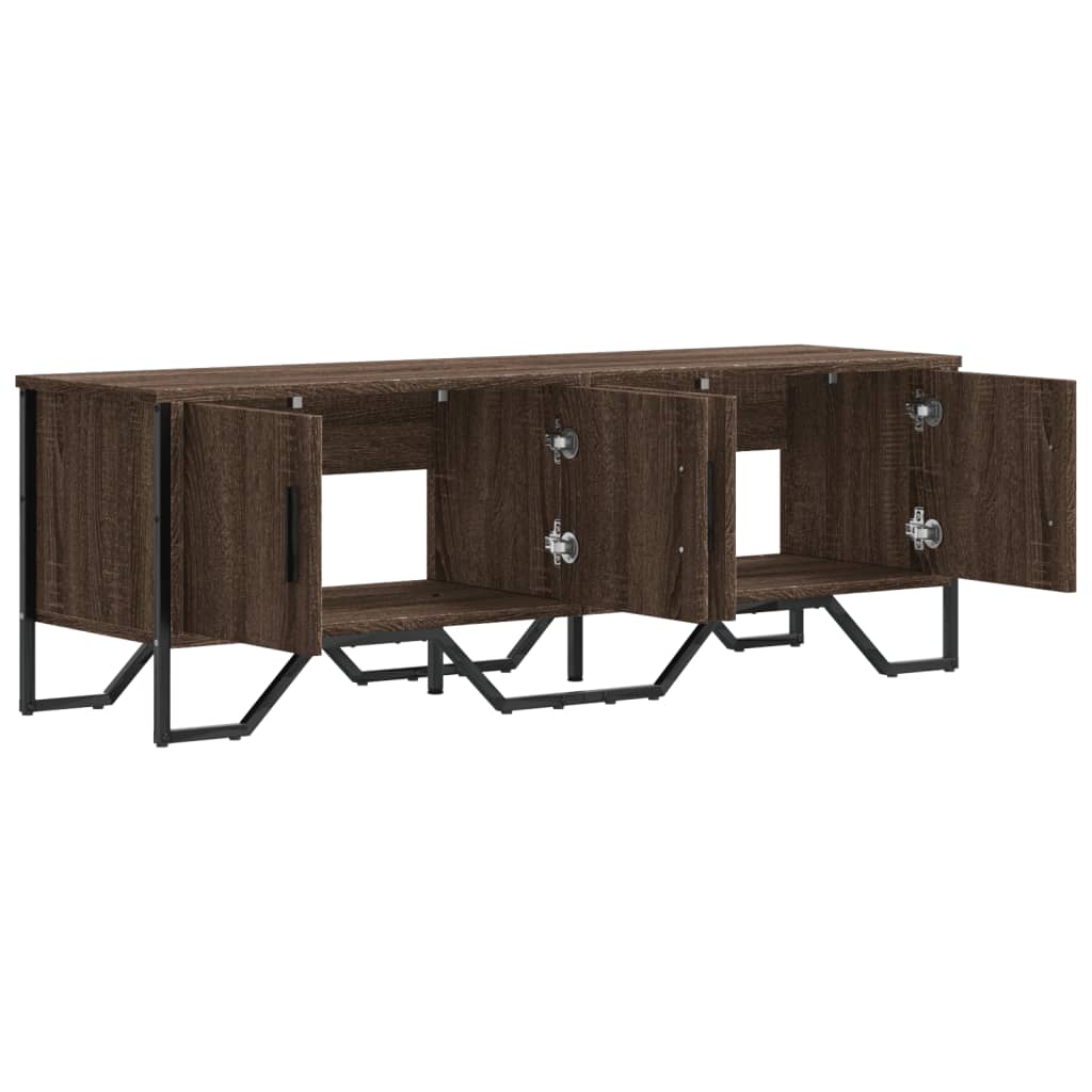 vidaXL Szafka pod telewizor, brązowy dąb, 122x34x41 cm