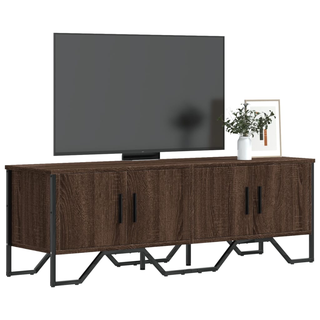 vidaXL Szafka pod telewizor, brązowy dąb, 122x34x41 cm