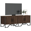 vidaXL Szafka pod telewizor, brązowy dąb, 122x34x41 cm