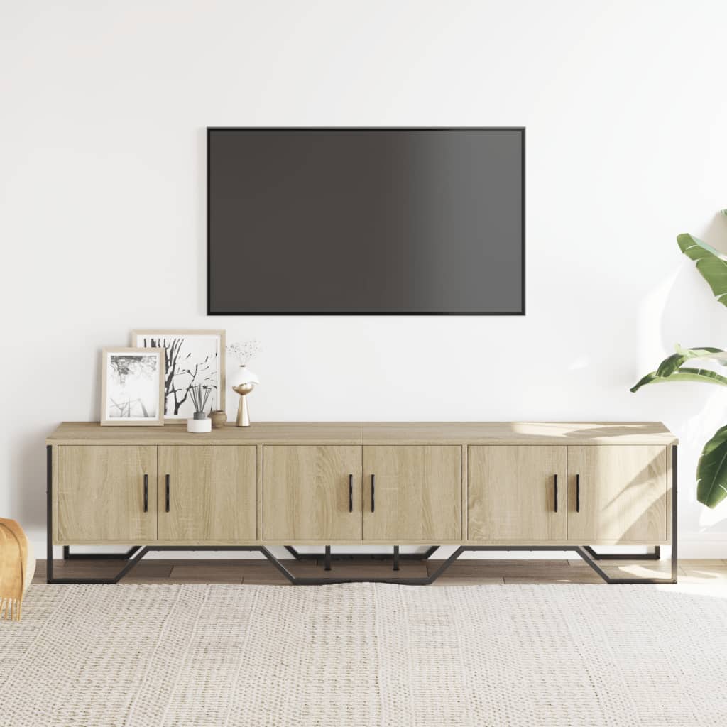 vidaXL Szafka pod TV, dąb sonoma, 180x34x41 cm materiał drewnopochodny