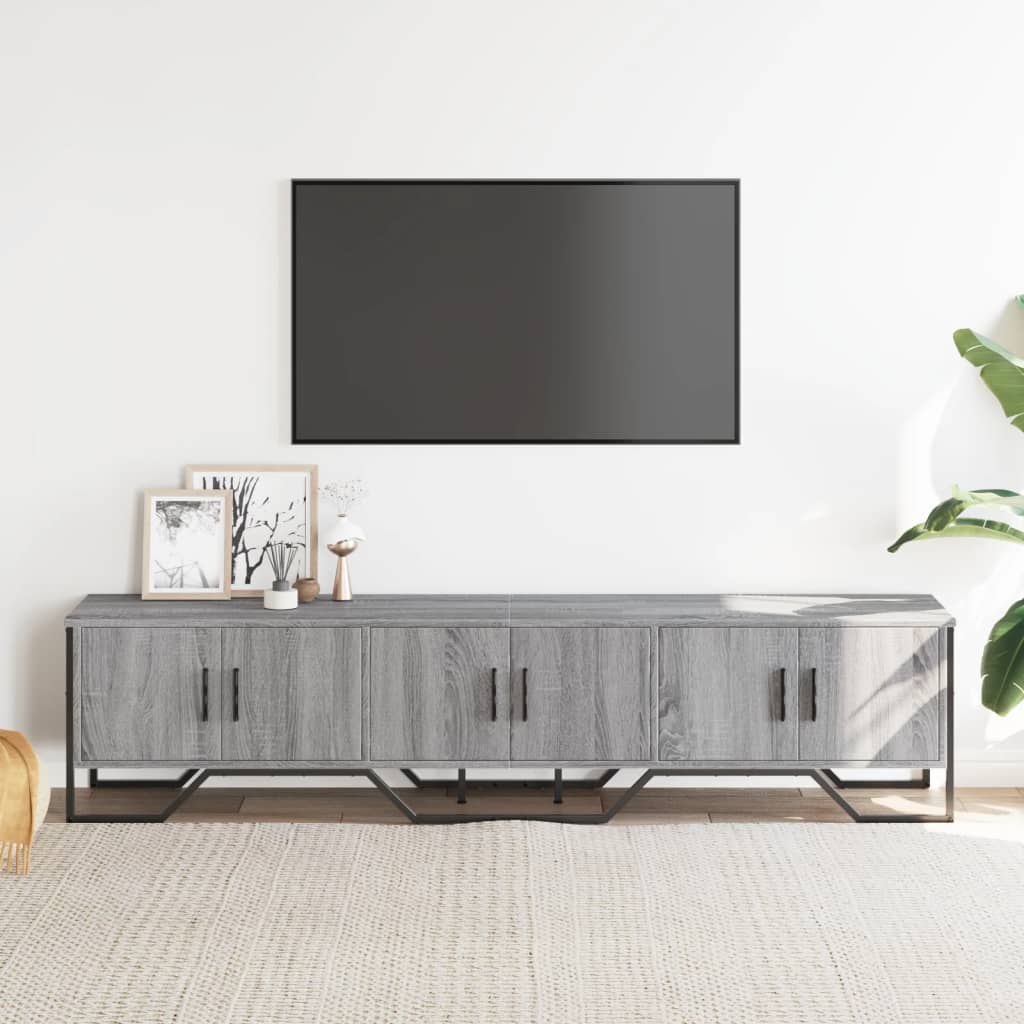 vidaXL Szafka pod TV, szary dąb sonoma, 180x34x41 cm
