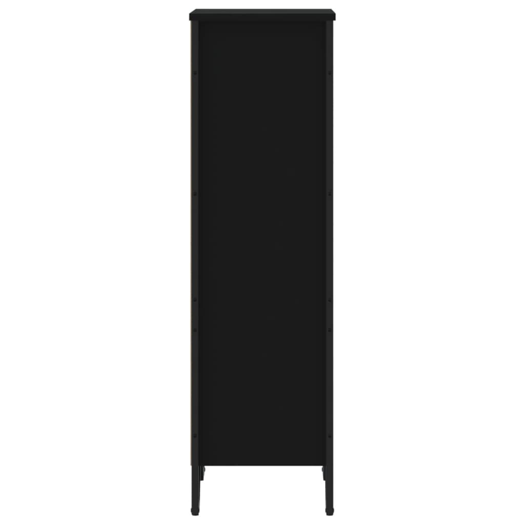 vidaXL Regał, czarny, 50x31x106 cm, materiał drewnopochodny