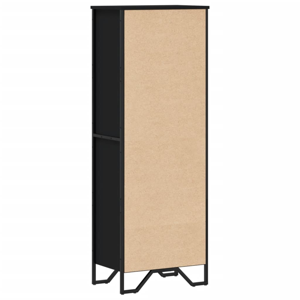 vidaXL Regał, czarny, 50x31x137,5 cm, materiał drewnopochodny