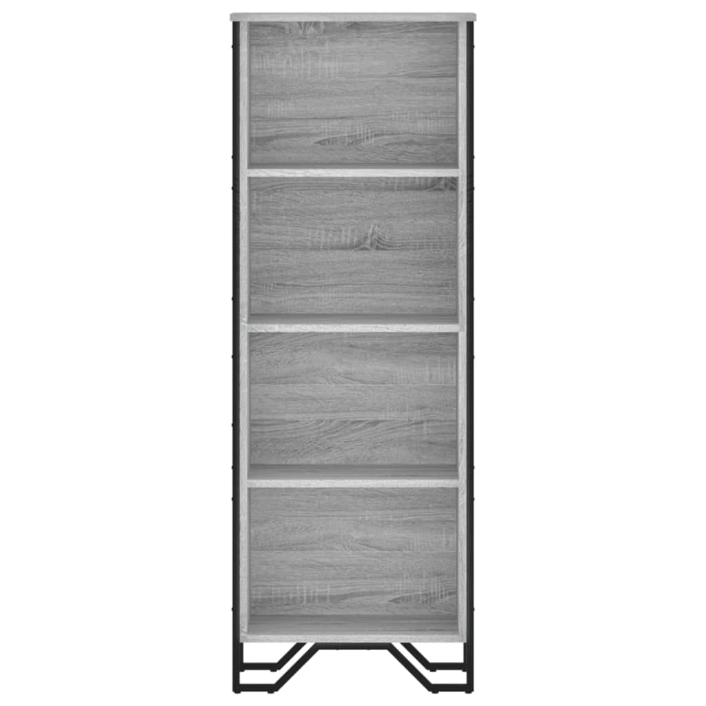 vidaXL Regał, szary dąb sonoma, 50x31x137,5cm, materiał drewnopochodny
