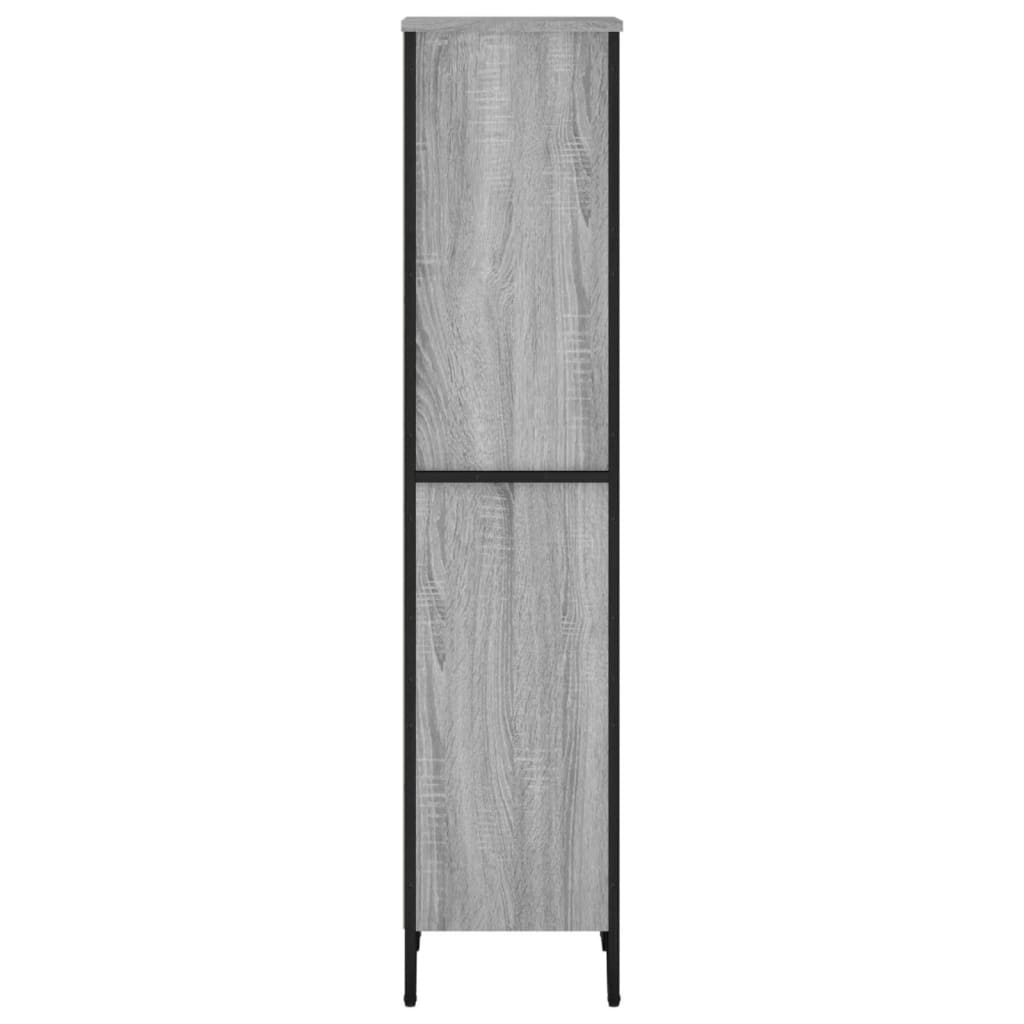 vidaXL Regał, szary dąb sonoma, 50x31x137,5cm, materiał drewnopochodny