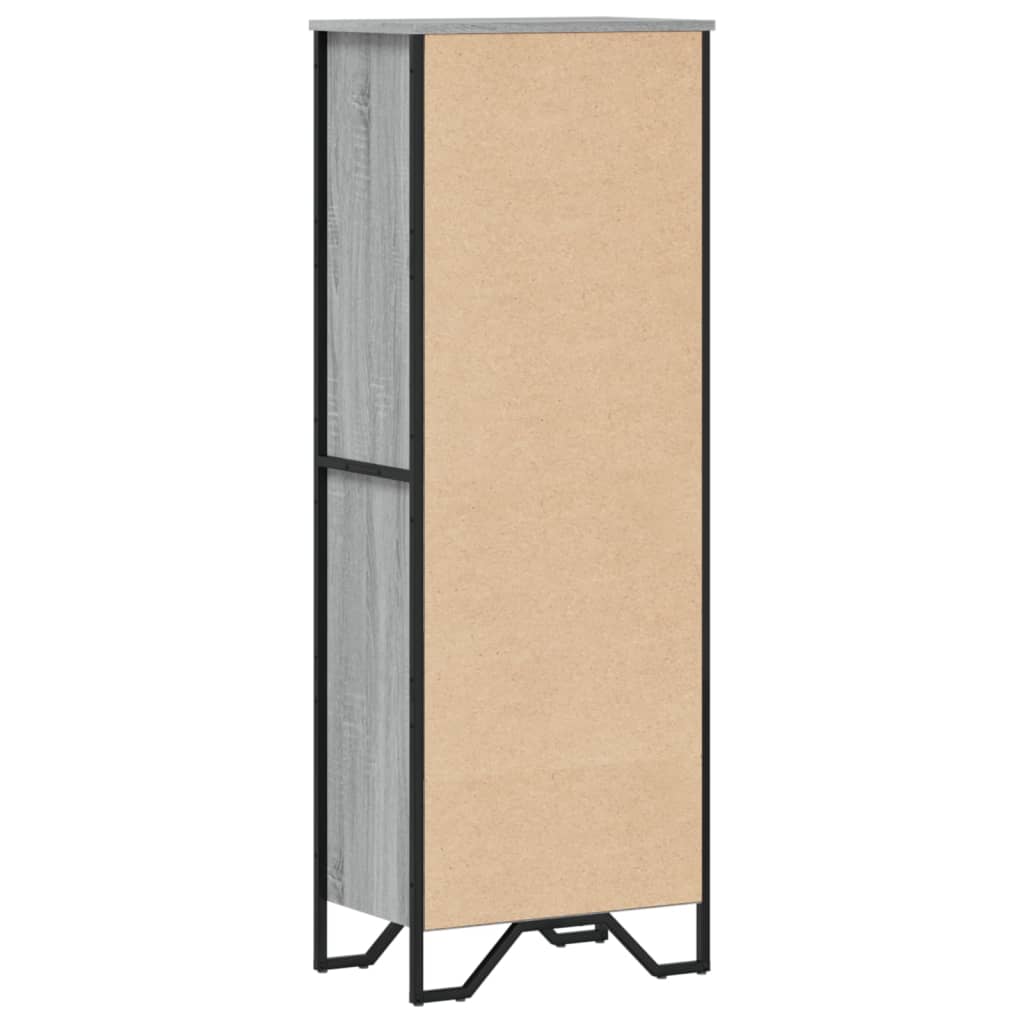 vidaXL Regał, szary dąb sonoma, 50x31x137,5cm, materiał drewnopochodny