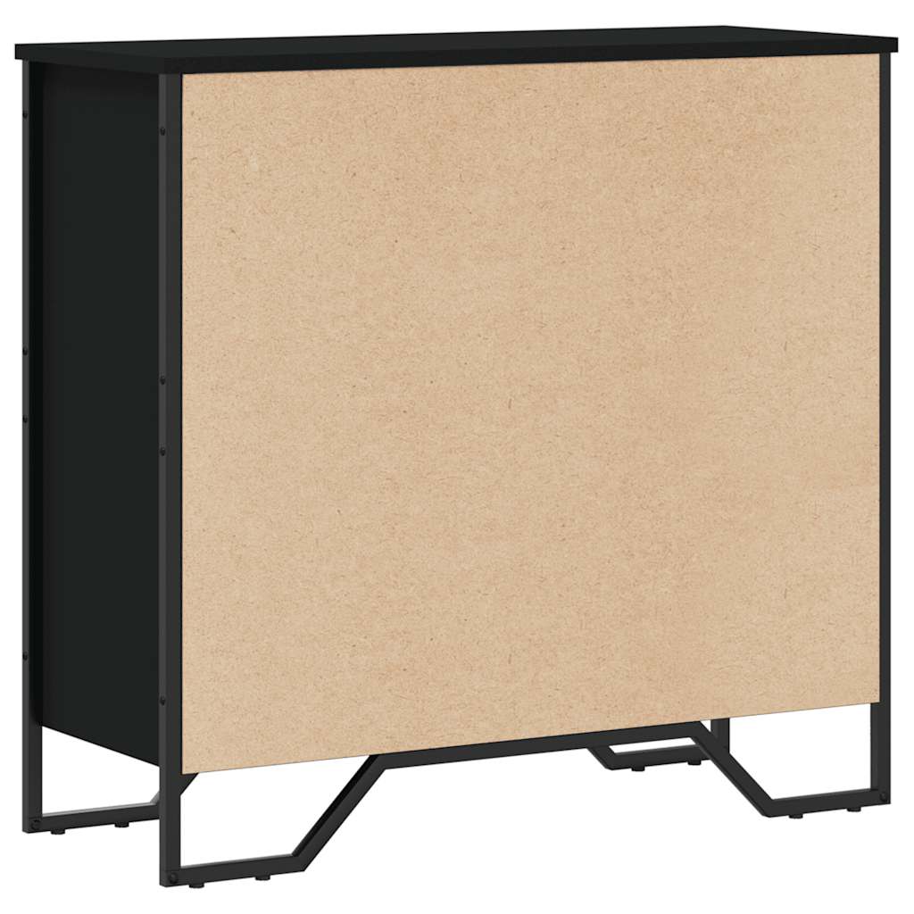 vidaXL Regał na książki, czarny, 80x31x74,5 cm materiał drewnopochodny