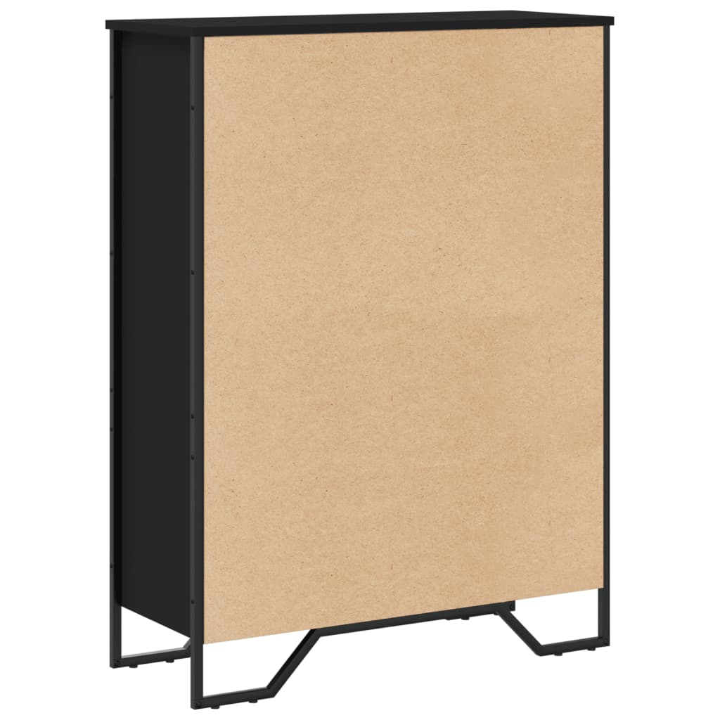 vidaXL Regał, czarny, 80x31x106 cm, materiał drewnopochodny