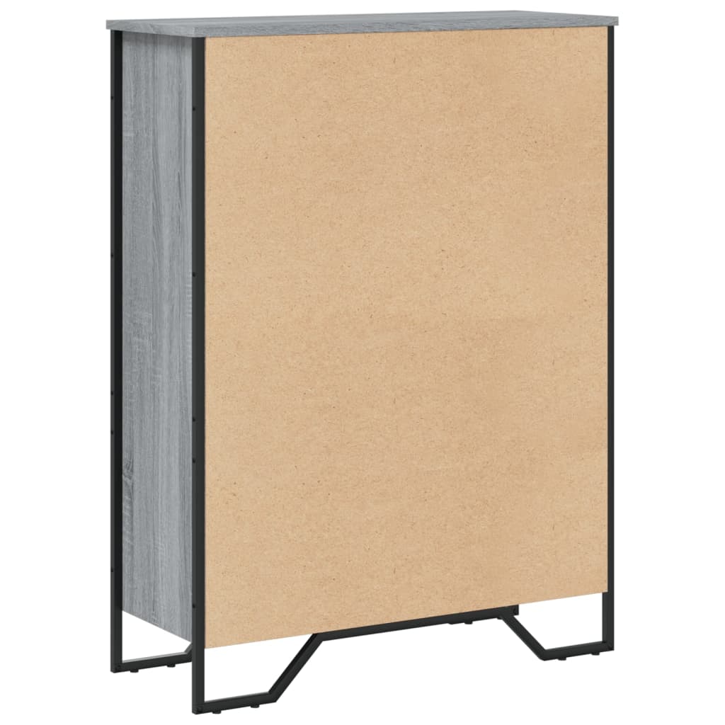 vidaXL Regał, szary dąb sonoma, 80x31x106 cm, materiał drewnopochodny