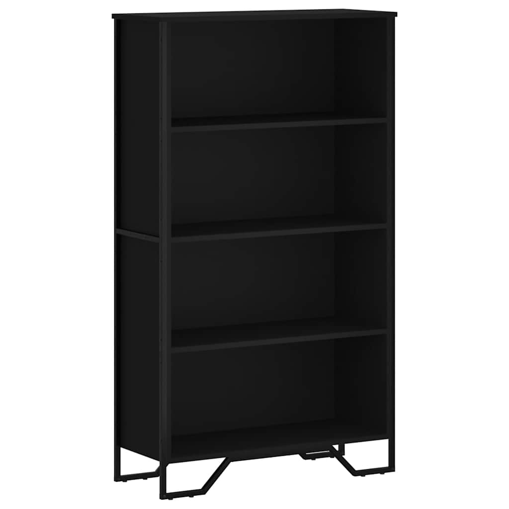 vidaXL Regał na książki, czarny 80x31x137,5 cm materiał drewnopochodny