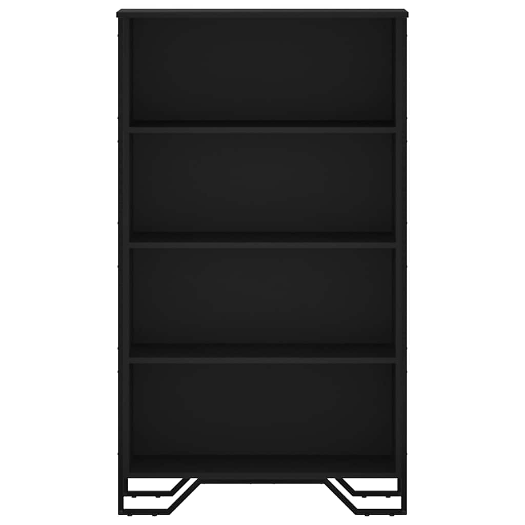 vidaXL Regał na książki, czarny 80x31x137,5 cm materiał drewnopochodny