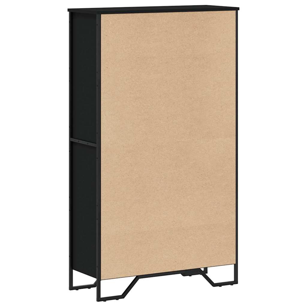 vidaXL Regał na książki, czarny 80x31x137,5 cm materiał drewnopochodny