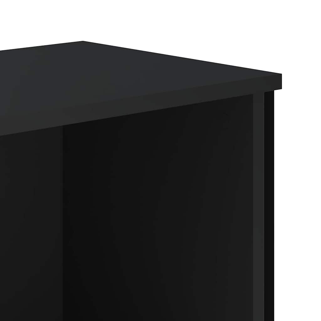 vidaXL Regał na książki, czarny 80x31x137,5 cm materiał drewnopochodny
