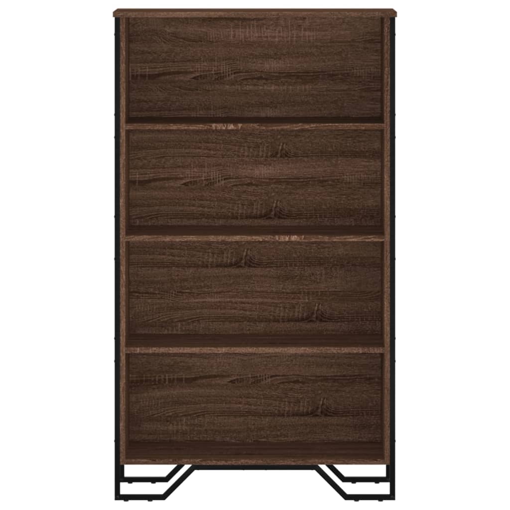 vidaXL Regał, brązowy dąb, 80x31x137,5 cm, materiał drewnopochodny