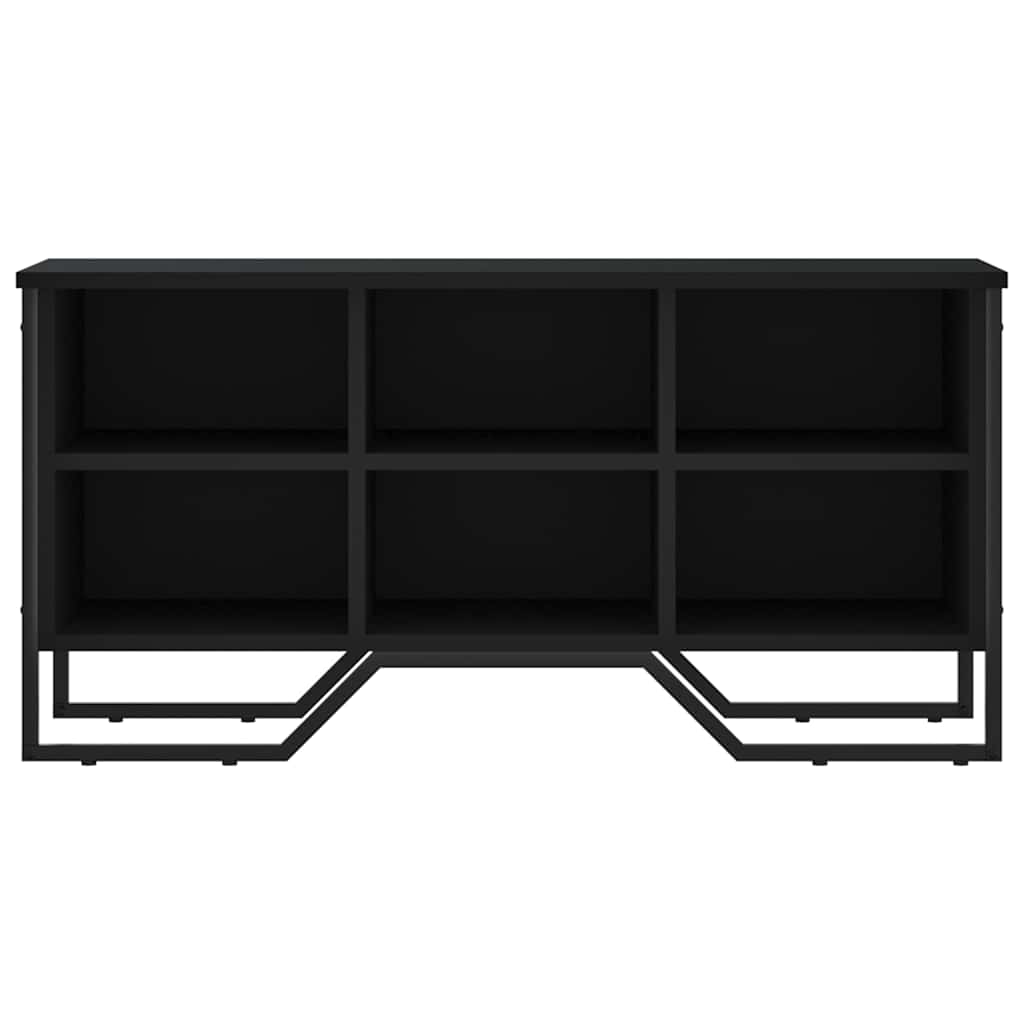 vidaXL Szafka na buty, czarna, 90x38x45,5 cm, materiał drewnopochodny