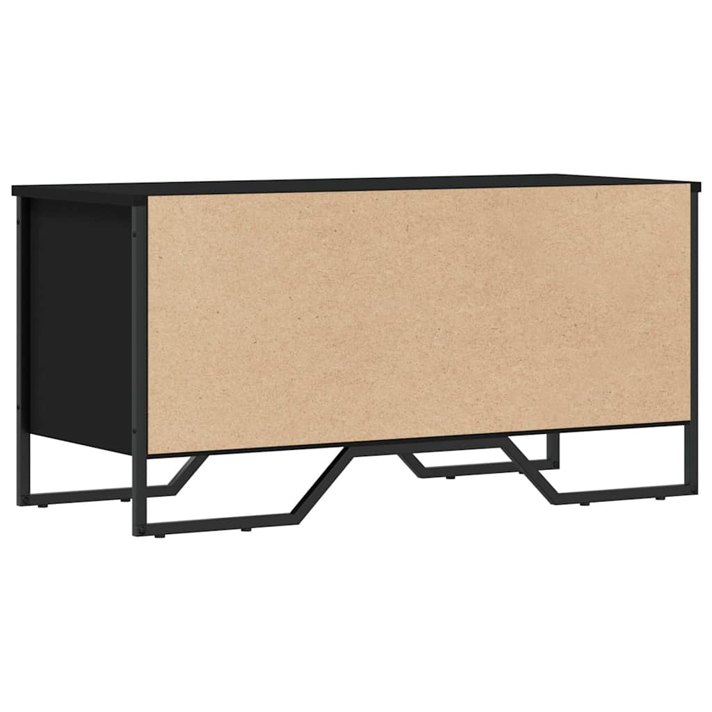 vidaXL Szafka na buty, czarna, 90x38x45,5 cm, materiał drewnopochodny