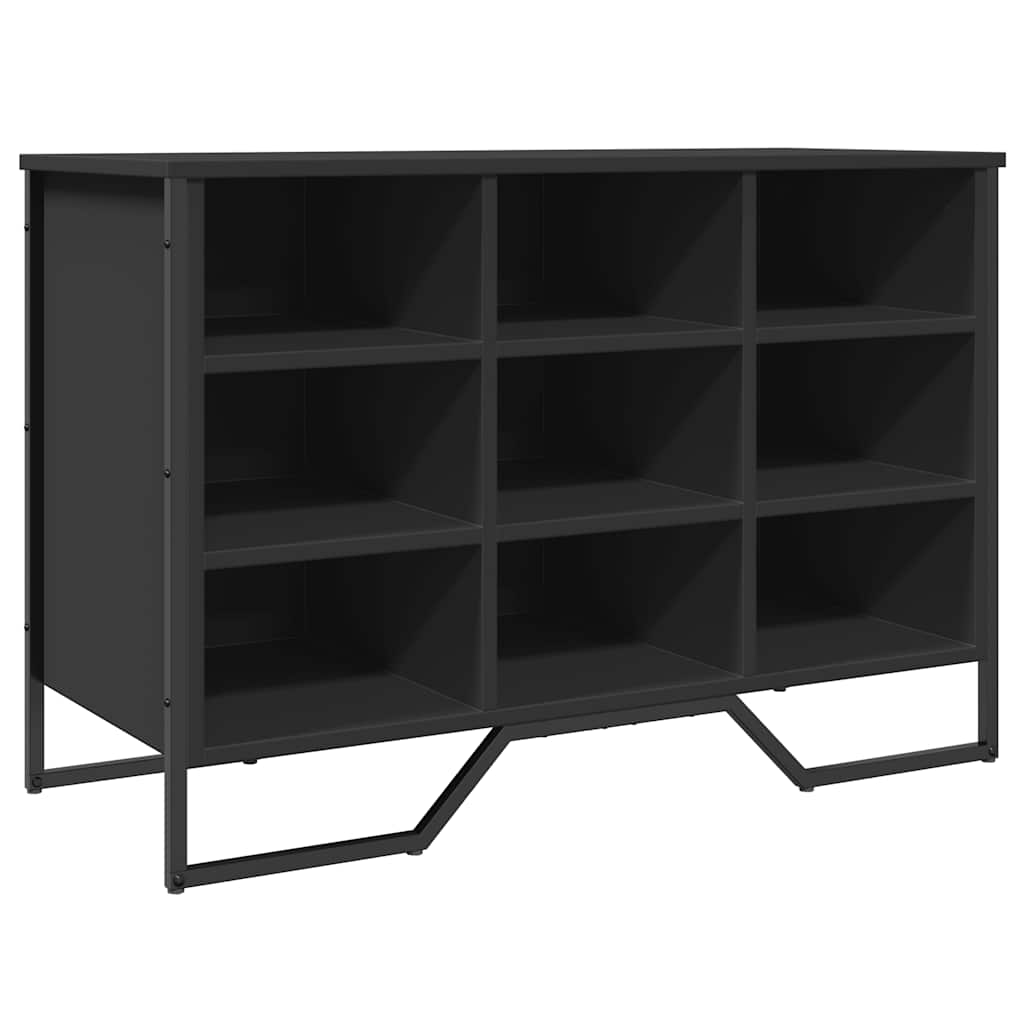 vidaXL Szafka na buty, czarna, 90x38x61,5 cm, materiał drewnopochodny