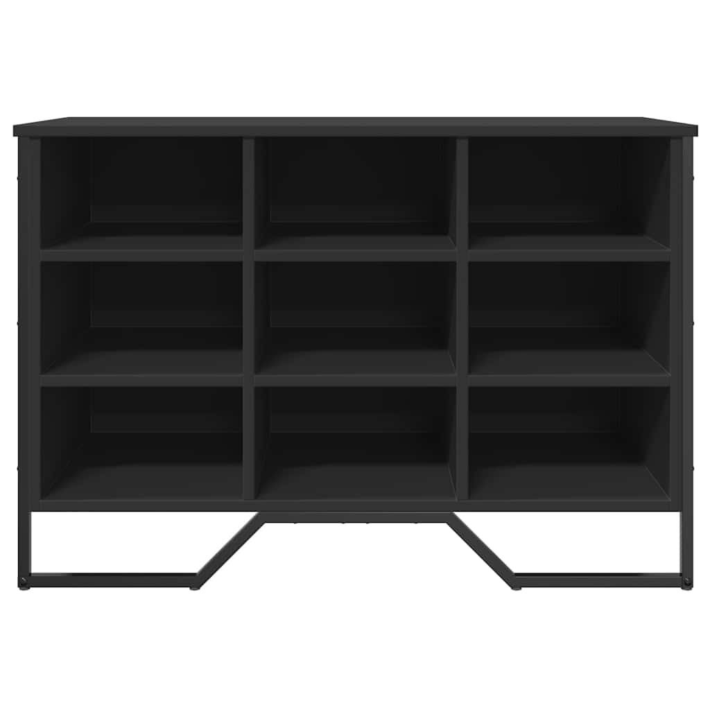 vidaXL Szafka na buty, czarna, 90x38x61,5 cm, materiał drewnopochodny