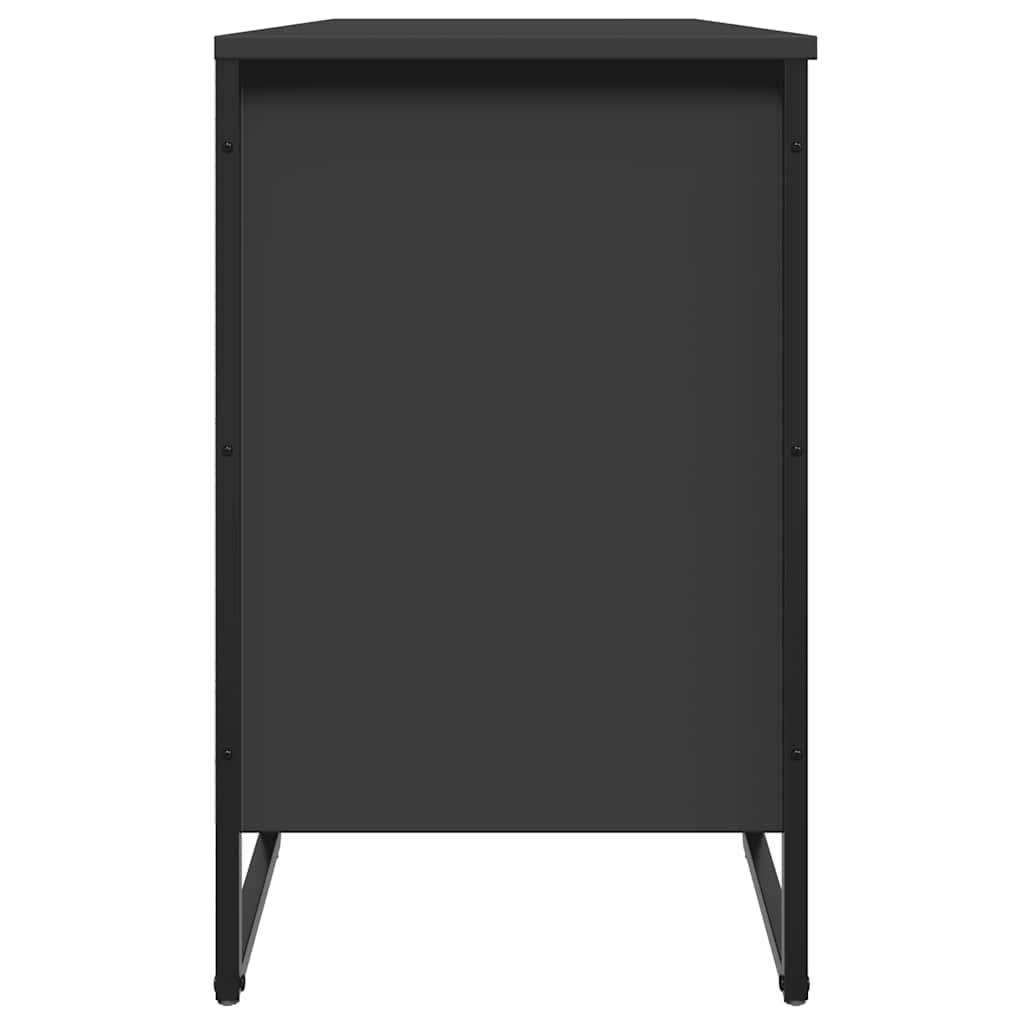 vidaXL Szafka na buty, czarna, 90x38x61,5 cm, materiał drewnopochodny