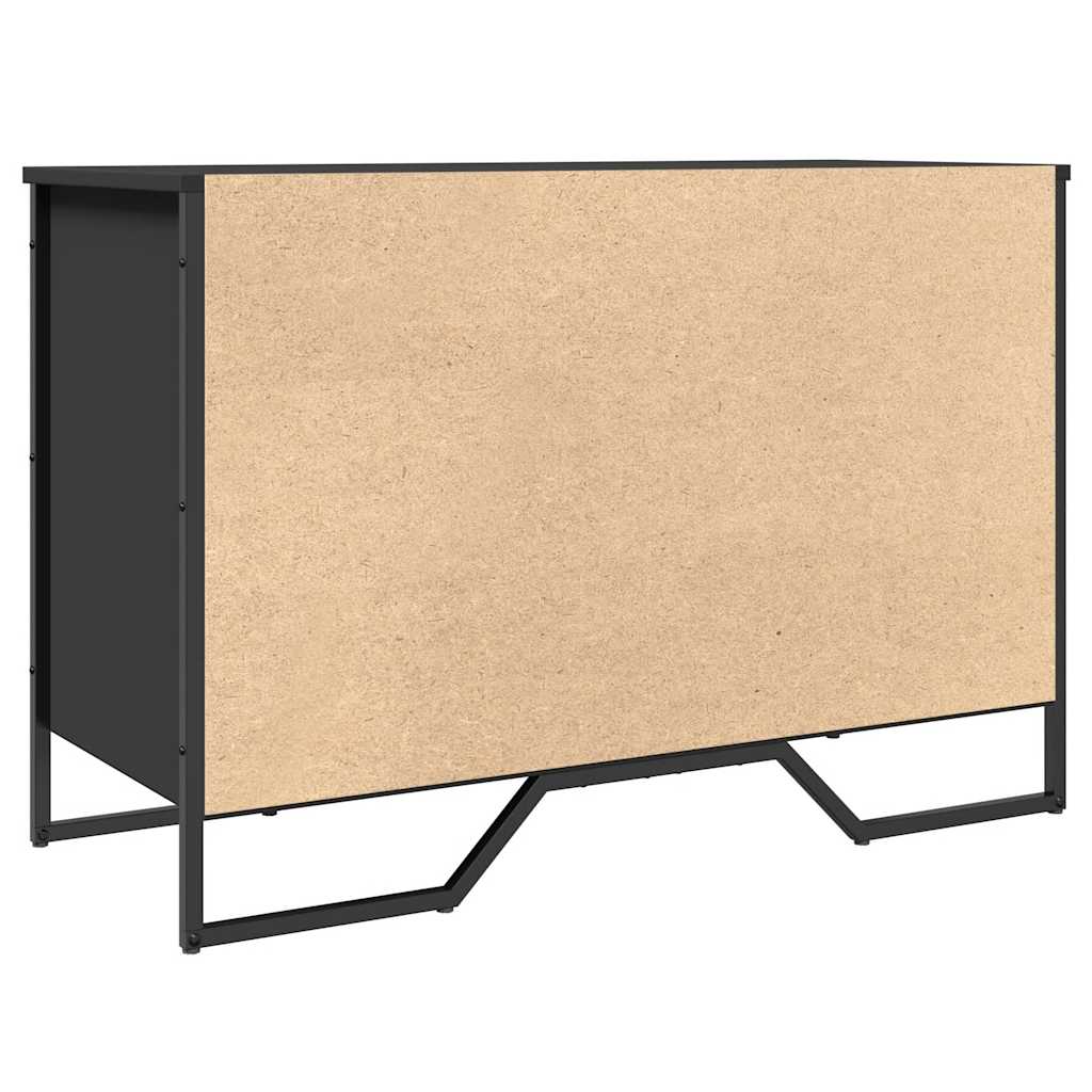 vidaXL Szafka na buty, czarna, 90x38x61,5 cm, materiał drewnopochodny