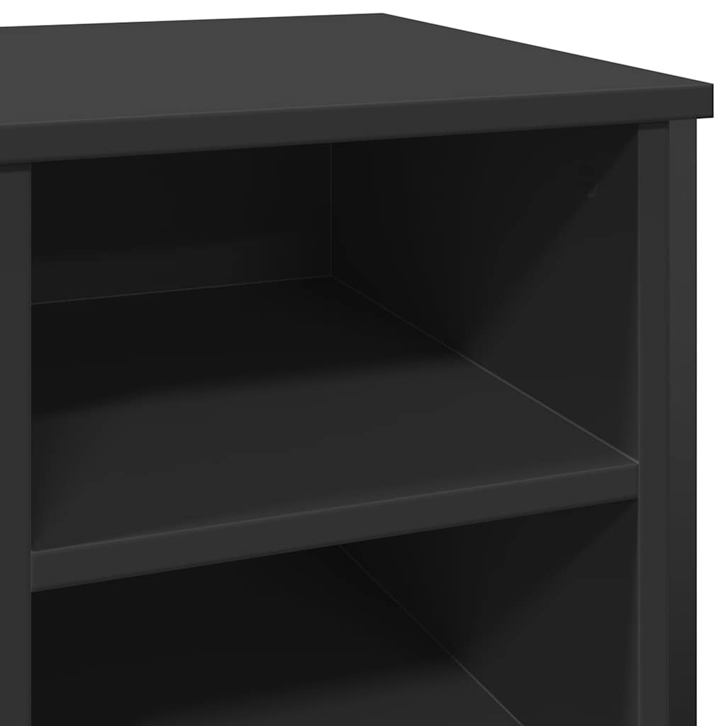 vidaXL Szafka na buty, czarna, 90x38x61,5 cm, materiał drewnopochodny