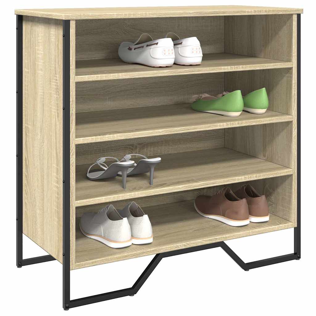vidaXL Szafka na buty, dąb sonoma, 80x38x78cm, materiał drewnopochodny
