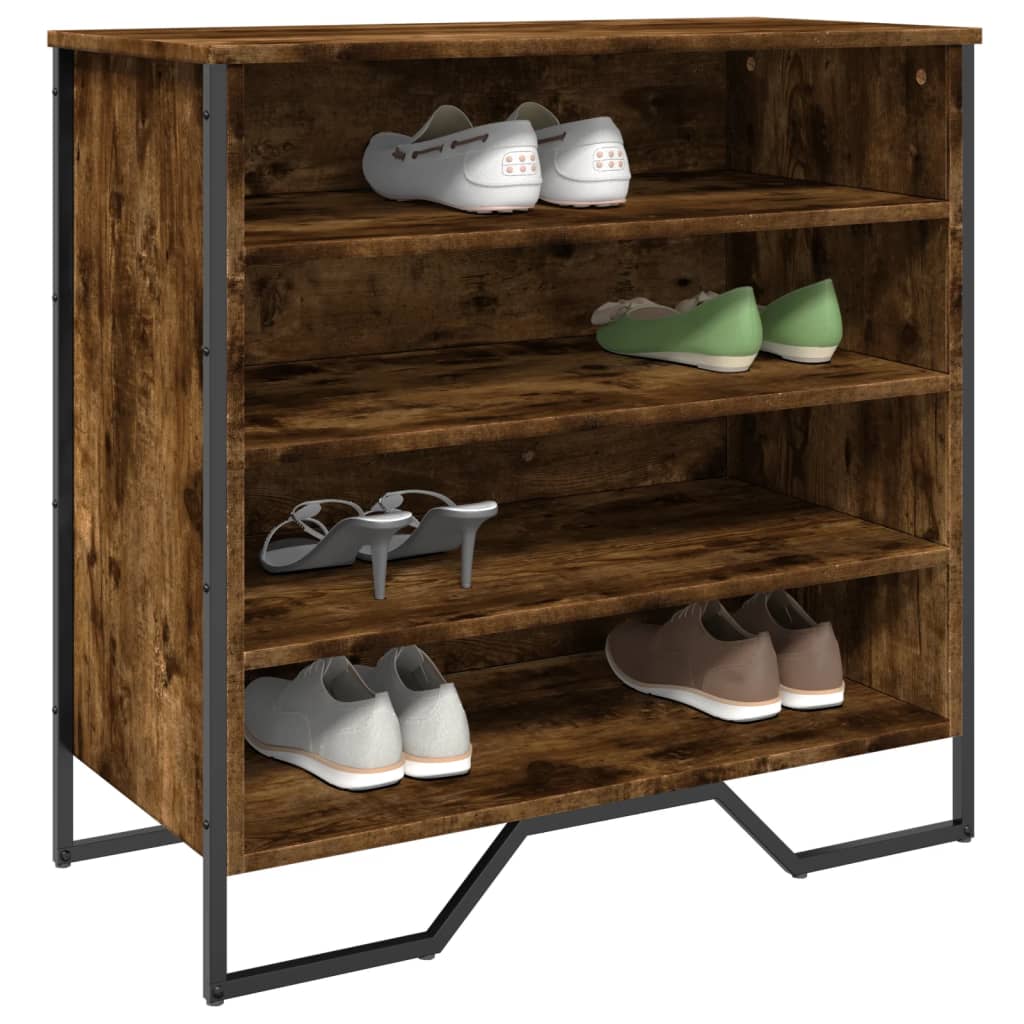 vidaXL Półka na buty, przydymiony dąb, 80x38x78 cm