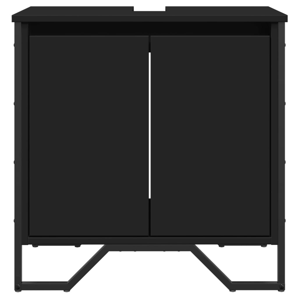 vidaXL Szafka pod umywalkę, czarna, 60x35x60 cm