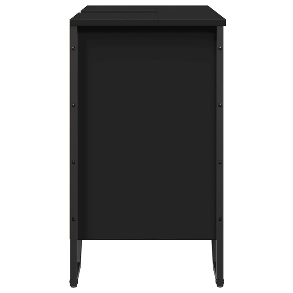 vidaXL Szafka pod umywalkę, czarna, 60x35x60 cm