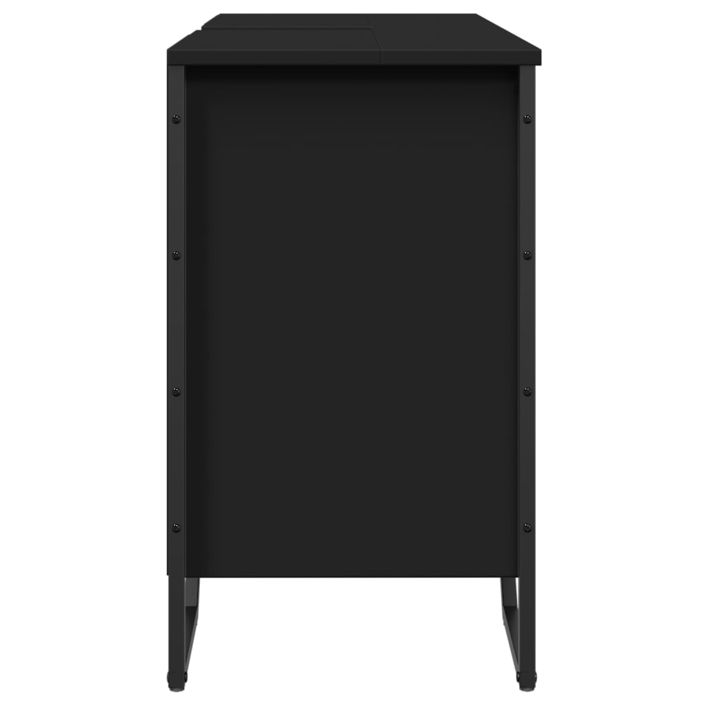 vidaXL Szafka pod umywalkę, czarna, 91x35x60 cm